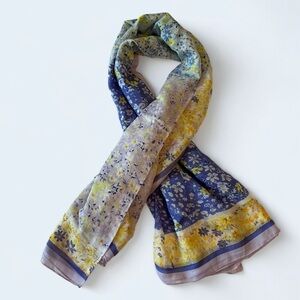 2/$30 Ann Taylor Floral Scarf Lavender and Yellow NWT